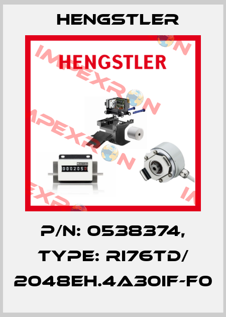 p/n: 0538374, Type: RI76TD/ 2048EH.4A30IF-F0 Hengstler