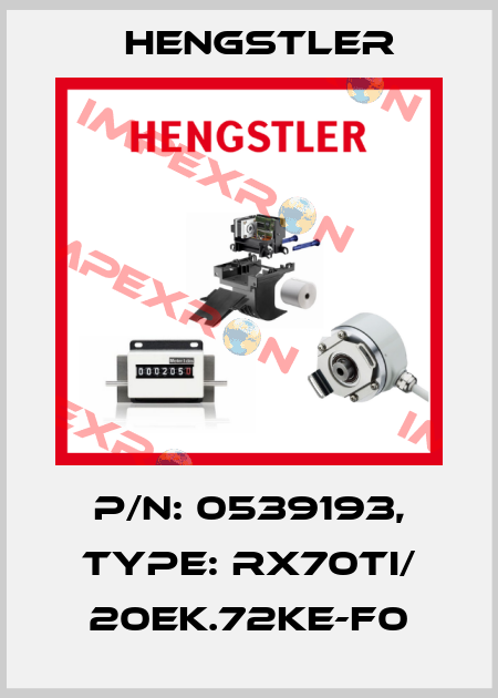 p/n: 0539193, Type: RX70TI/ 20EK.72KE-F0 Hengstler