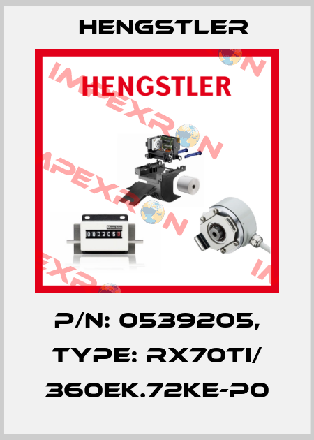 p/n: 0539205, Type: RX70TI/ 360EK.72KE-P0 Hengstler