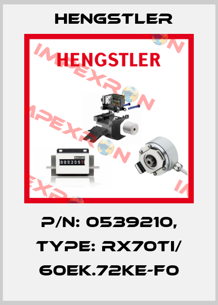 p/n: 0539210, Type: RX70TI/ 60EK.72KE-F0 Hengstler