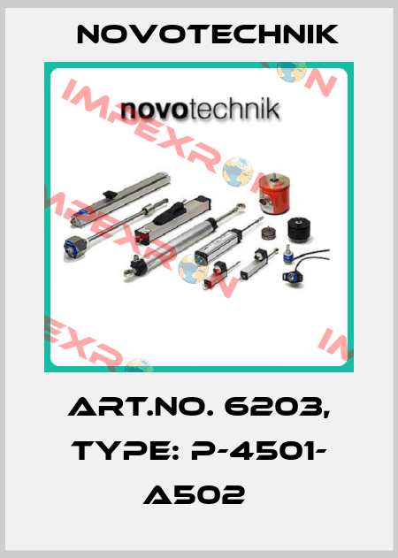 Art.No. 6203, Type: P-4501- A502  Novotechnik