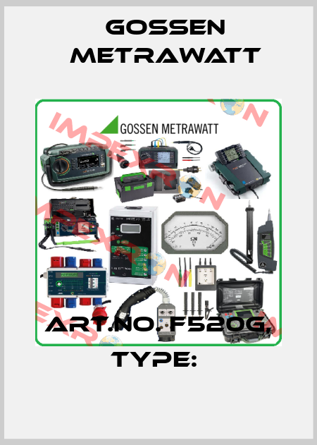 Art.No. F520G, Type:  Gossen Metrawatt
