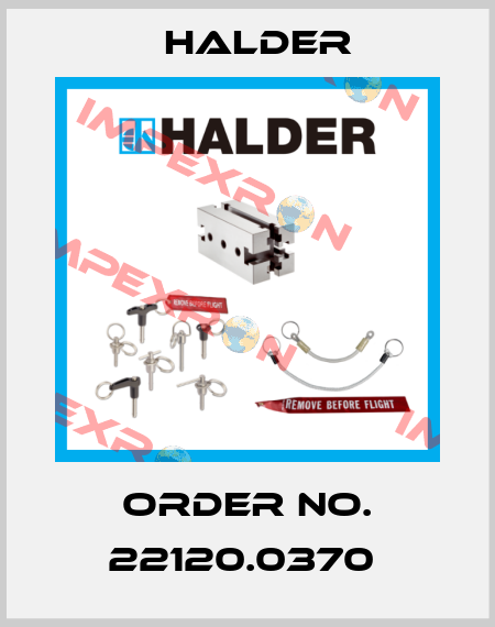 Order No. 22120.0370  Halder