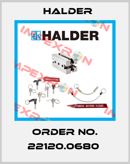 Order No. 22120.0680  Halder