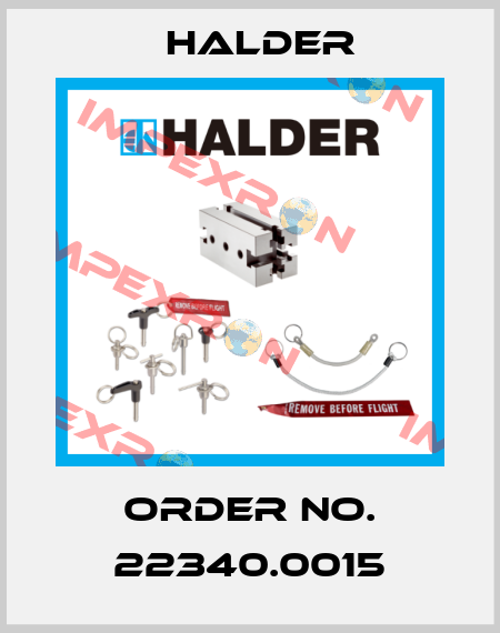 Order No. 22340.0015 Halder