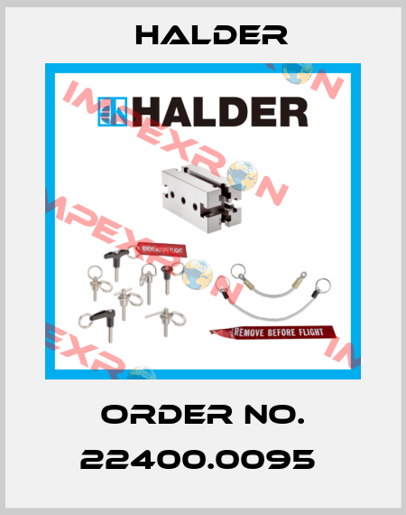 Order No. 22400.0095  Halder