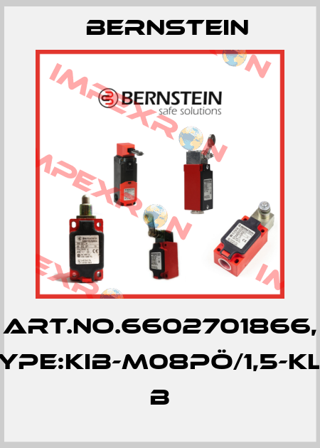 Art.No.6602701866, Type:KIB-M08PÖ/1,5-KL5            B Bernstein
