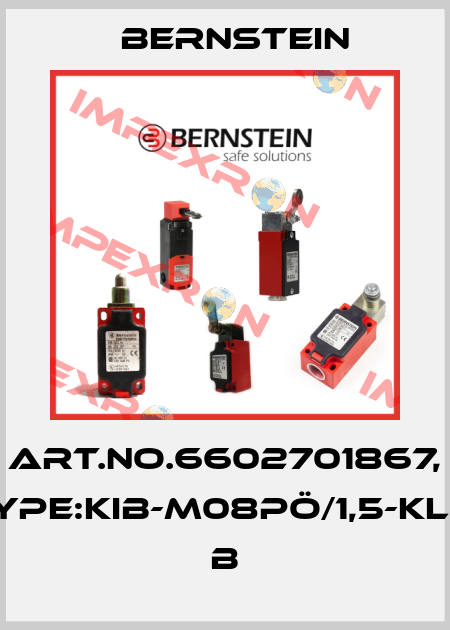 Art.No.6602701867, Type:KIB-M08PÖ/1,5-KL10           B Bernstein