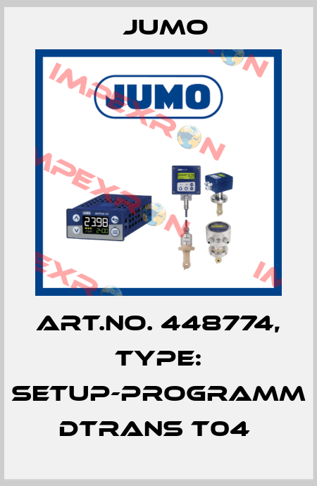 Art.No. 448774, Type: Setup-Programm dTRANS T04  Jumo