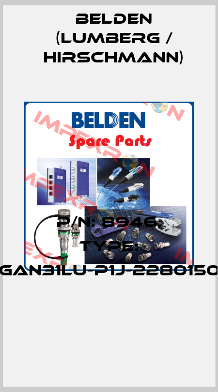 P/N: 8946, Type: GAN31LU-P1J-2280150  Belden (Lumberg / Hirschmann)