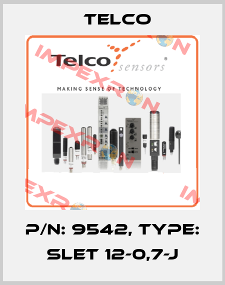 p/n: 9542, Type: SLET 12-0,7-J Telco