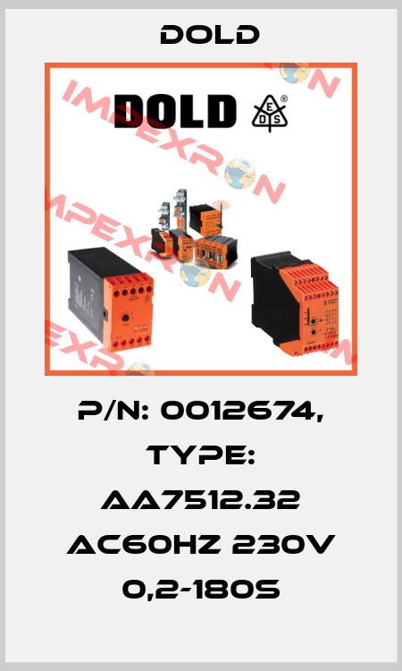 p/n: 0012674, Type: AA7512.32 AC60HZ 230V 0,2-180S Dold