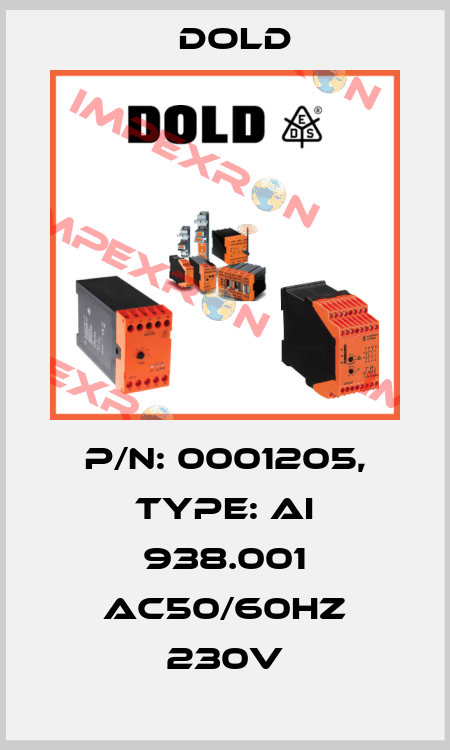 p/n: 0001205, Type: AI 938.001 AC50/60HZ 230V Dold