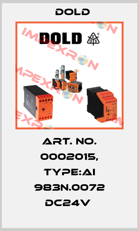 Art. No. 0002015, Type:AI 983N.0072 DC24V  Dold