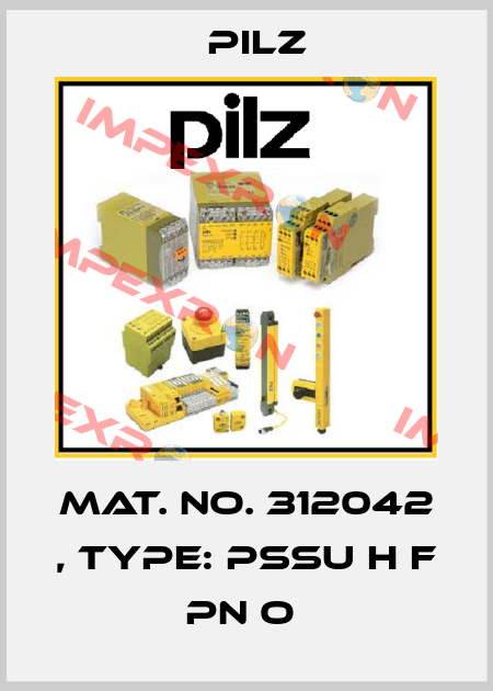 Mat. No. 312042 , Type: PSSu H F PN o  Pilz
