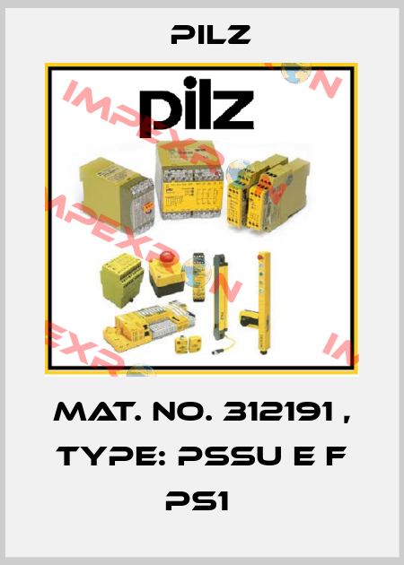 Mat. No. 312191 , Type: PSSu E F PS1  Pilz