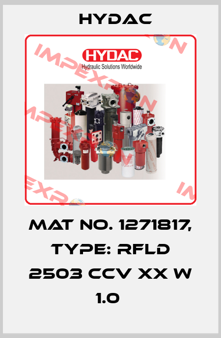 Mat No. 1271817, Type: RFLD 2503 CCV XX W 1.0  Hydac