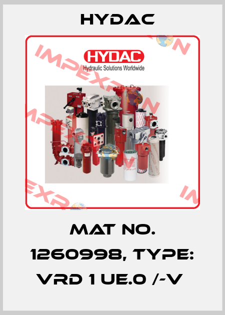 Mat No. 1260998, Type: VRD 1 UE.0 /-V  Hydac