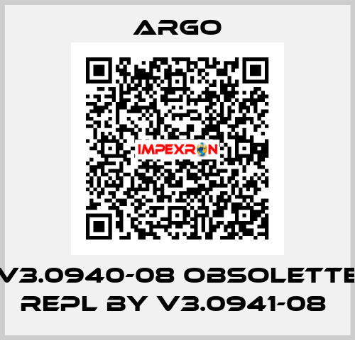 V3.0940-08 obsolette repl by V3.0941-08  Argo