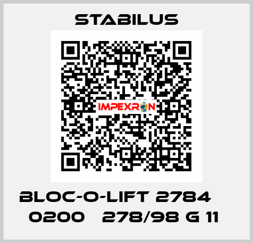 BLOC-O-LIFT 2784ΗΒ 0200Ν 278/98 G 11  Stabilus