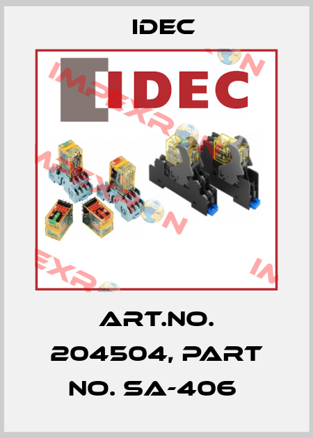 Art.No. 204504, Part No. SA-406  Idec