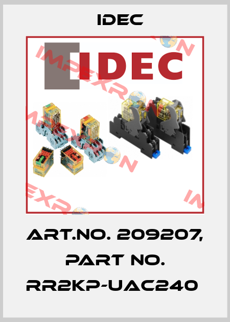Art.No. 209207, Part No. RR2KP-UAC240  Idec