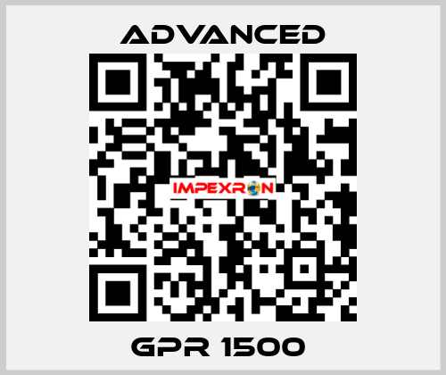 GPR 1500  Advanced