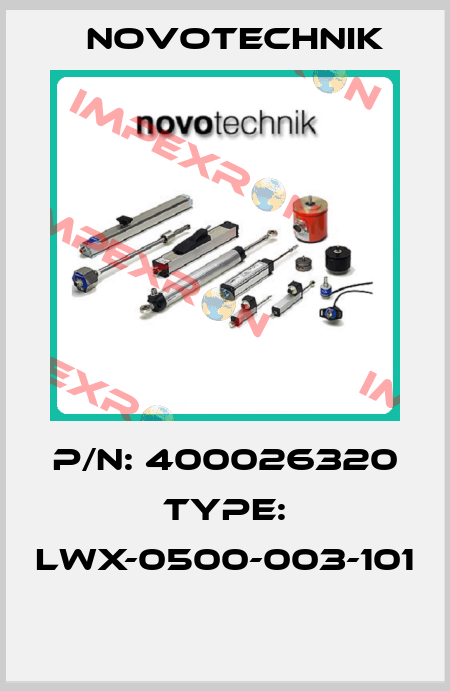 P/N: 400026320 Type: LWX-0500-003-101  Novotechnik