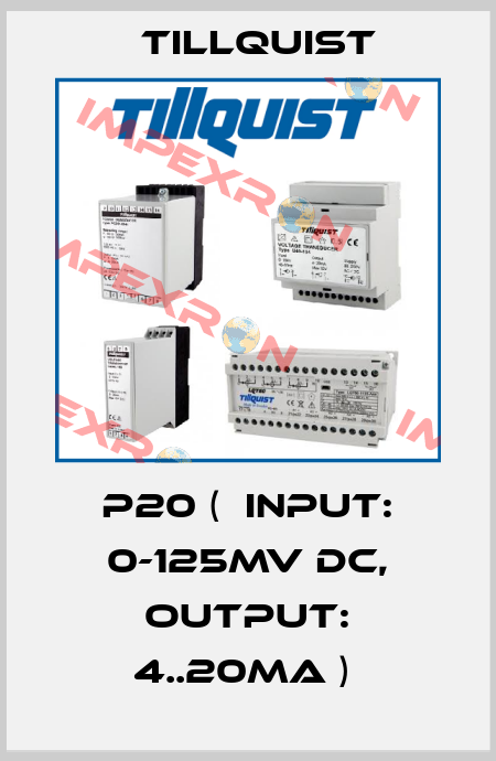 P20 (  Input: 0-125mV DC, Output: 4..20mA )  Tillquist