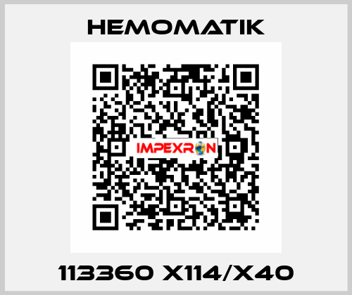 113360 X114/X40 Hemomatik