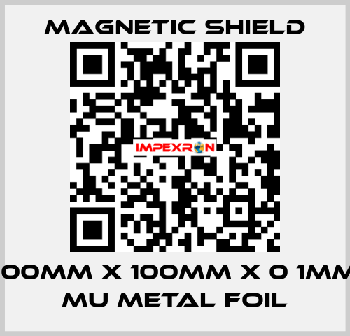 100mm x 100mm x 0 1mm Mu metal Foil Magnetic Shield