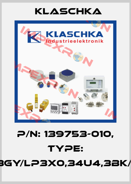 P/N: 139753-010, Type: JSM8V3gy/LP3x0,34u4,3BK/SM12S3 Klaschka