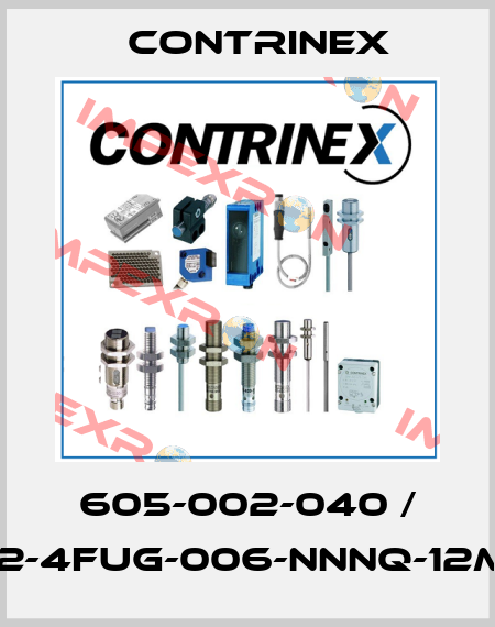 605-002-040 / S12-4FUG-006-NNNQ-12MG Contrinex