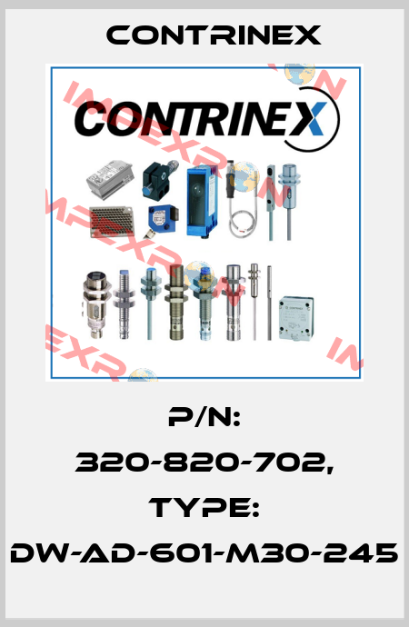 p/n: 320-820-702, Type: DW-AD-601-M30-245 Contrinex