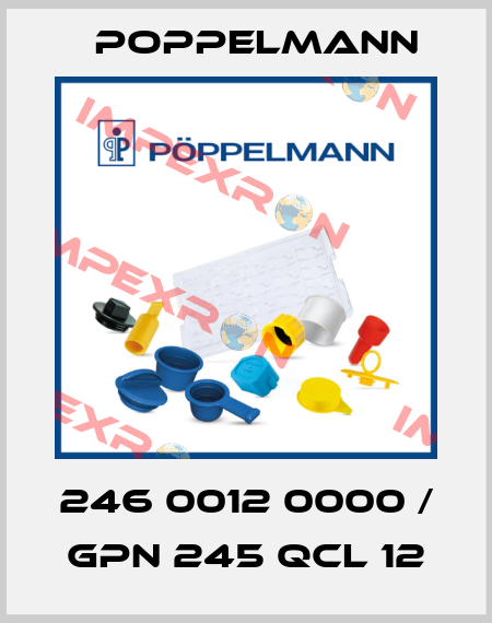 246 0012 0000 / GPN 245 QCL 12 Poppelmann