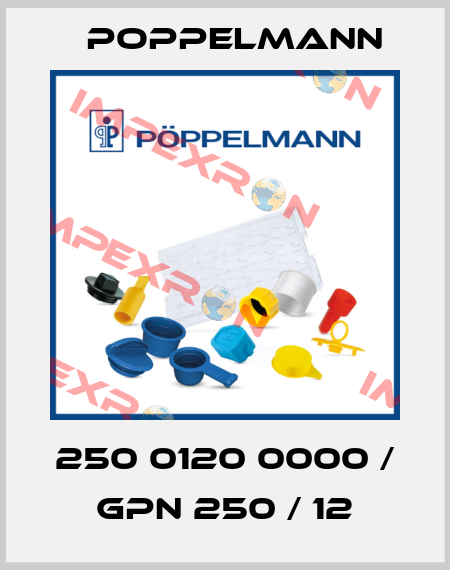 250 0120 0000 / GPN 250 / 12 Poppelmann