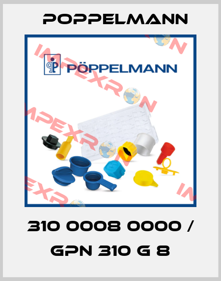 310 0008 0000 / GPN 310 G 8 Poppelmann
