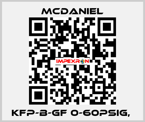 KFP-B-GF 0-60PSIg,  McDANIEL