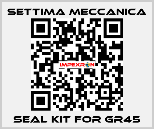 Seal kit for GR45 Settima Meccanica