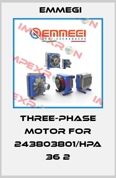 Three-phase motor for 243803801/HPA 36 2 Emmegi