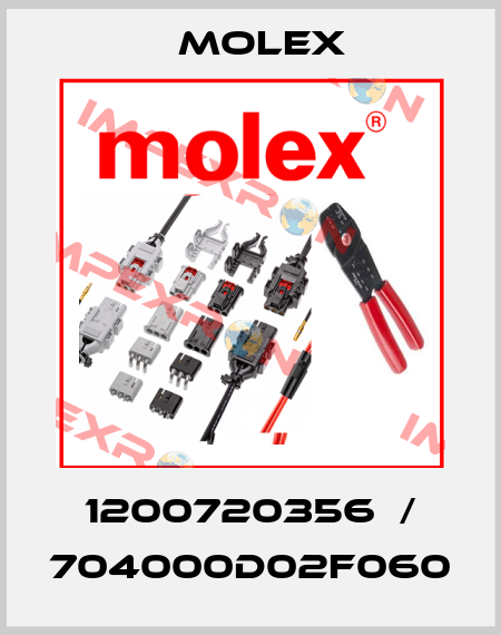 1200720356  / 704000D02F060 Molex