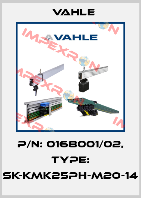 P/n: 0168001/02, Type: SK-KMK25PH-M20-14 Vahle