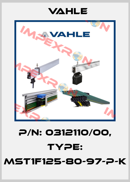 P/n: 0312110/00, Type: MST1F125-80-97-P-K Vahle