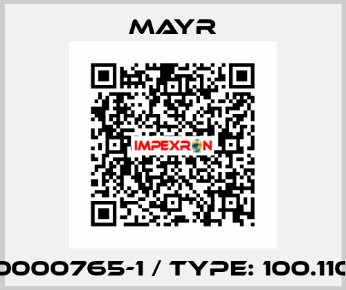 0000765-1 / Type: 100.110 Mayr