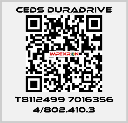 T8112499 7016356 4/802.410.3 Ceds Duradrive