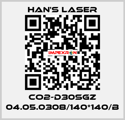 CO2-D30SGZ 04.05.0308/140*140/B Han's Laser