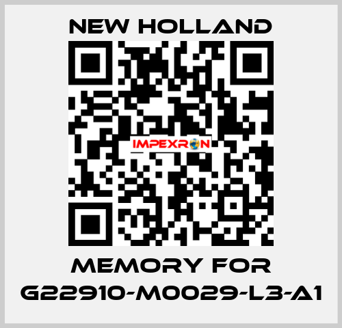 memory for G22910-M0029-L3-A1 New Holland