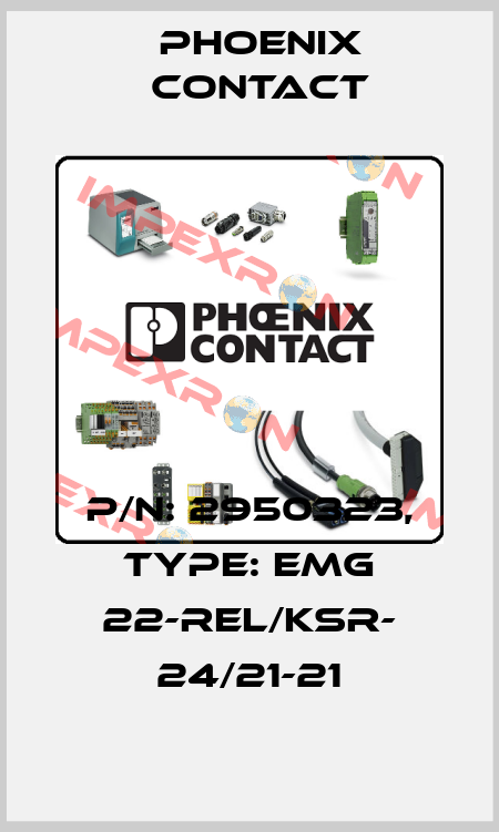 p/n: 2950323, Type: EMG 22-REL/KSR- 24/21-21 Phoenix Contact