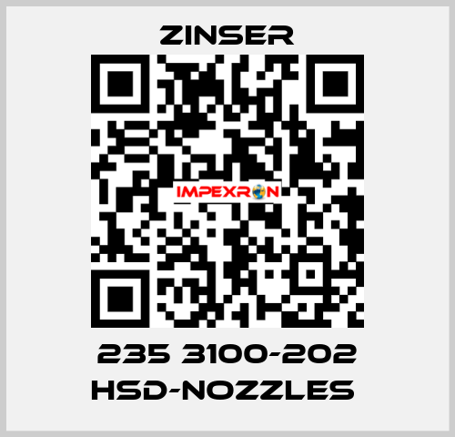 235 3100-202 HSD-nozzles  Zinser