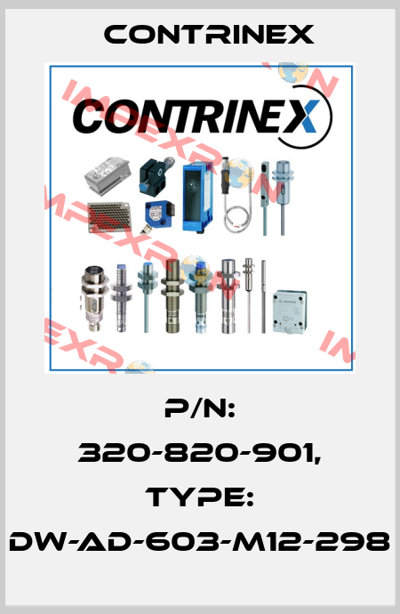 p/n: 320-820-901, Type: DW-AD-603-M12-298 Contrinex